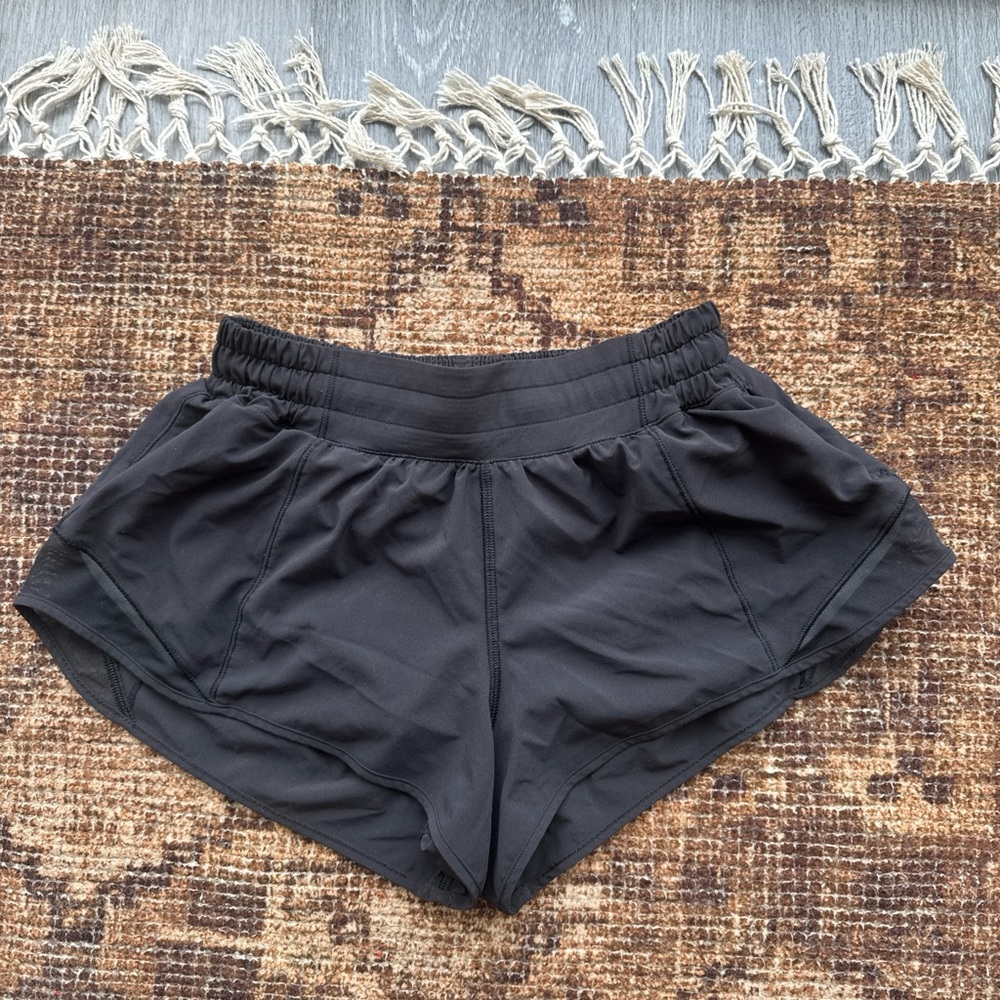 Women's Black Lululemon Running Shorts - Lightweight Comfort